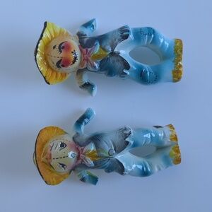 Vintage scarecrow salt and pepper shakers anthropomorphic by Holt Howard Japan